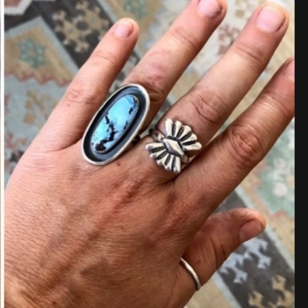 Golden Hills turquoise statement ring! - Picture 2 of 5